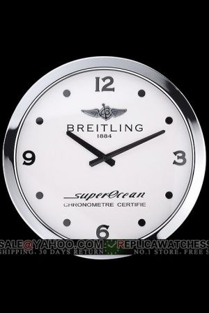 Breitling Superocean White Dial Stainless Steel Round Border Wall Clock Cheap Price Coolest Simple Style WC024