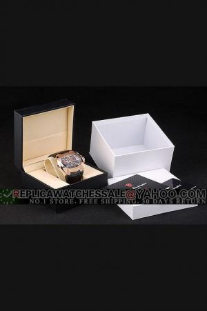 Lamborghini Black Leather Watch Case Sports and Casual Style in America WB022