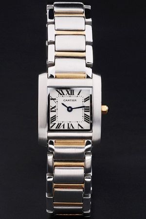 Men's Cartier WGTA0014 Tank Date White Gold  SS Business Watch KDT248 Two-Toned Bracelet