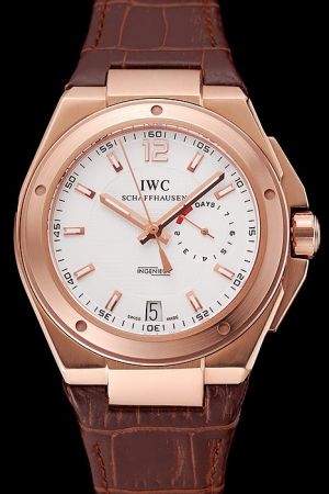 IWC Big Ingenieur Rose-gold Case&Marker 7-Day Power Reserve White Dial Watch