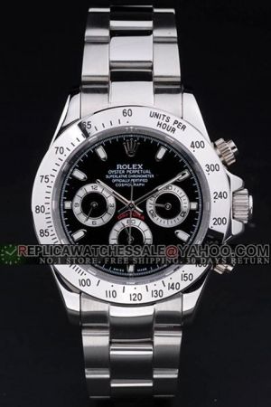  Rolex Daytona 40mm Stainless Steel Case/Bracelet Tachymeter Bezel Luminous Hour Scale Two-tone Sub-dials Sports Style Watch