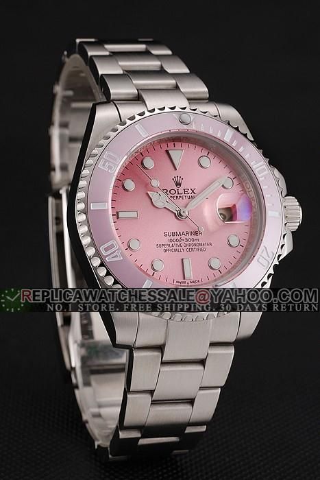 rolex with pink dial
