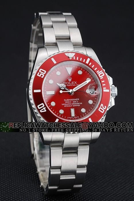 Red discount face submariner