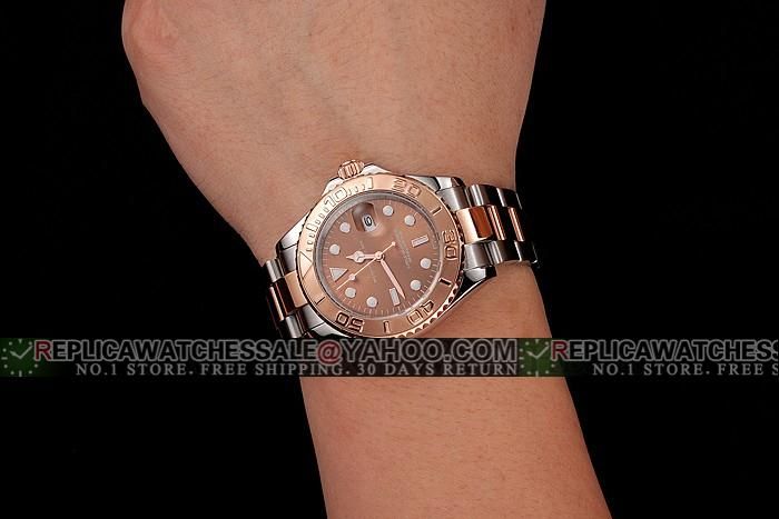 rolex yachtmaster two tone rose gold