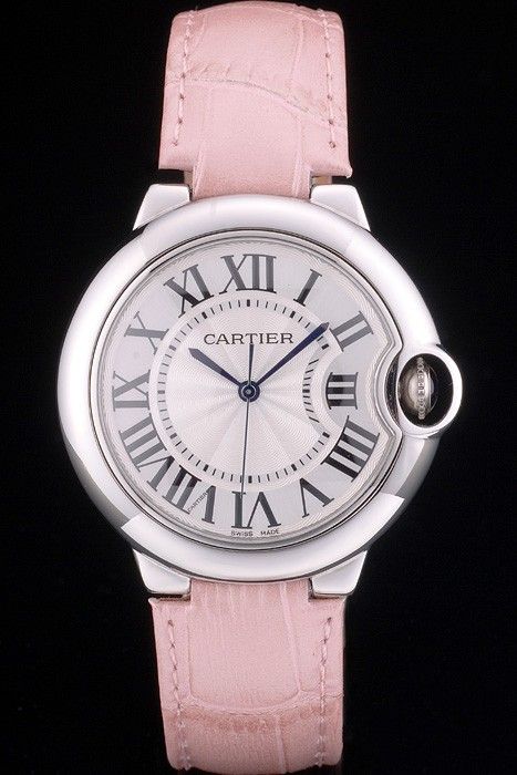 cartier pink leather strap