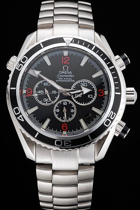 Replica Omega Seamaster Planet Ocean Black Unidirectional Rotating