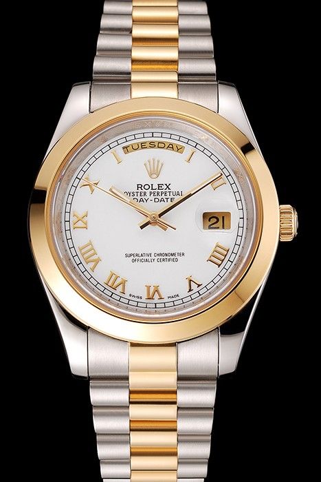 rolex day date two tone
