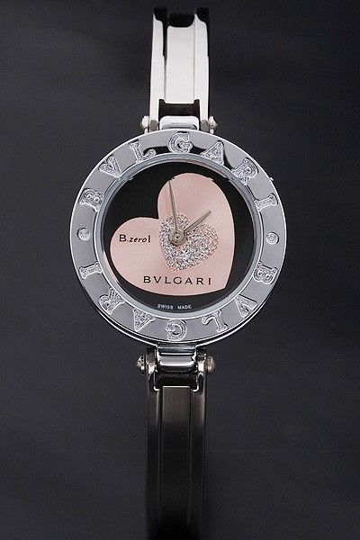 Black Dial Stainless Steel Bangle Watch